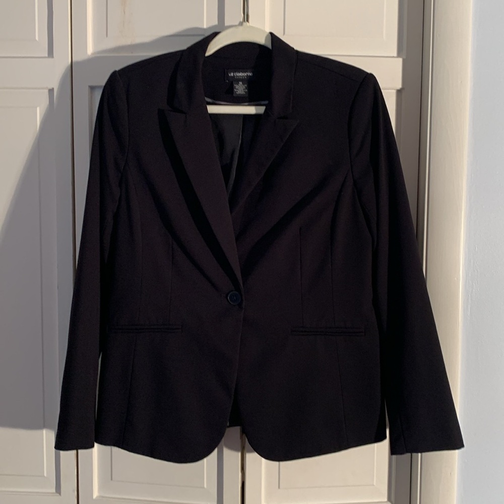 Liz Claiborne Career Black Blazer EUC